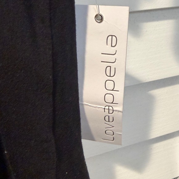 Loveappella Darbi V-Neck Mixed Material Knit Contrast Tunic Top Black Floral XL - Picture 5 of 16